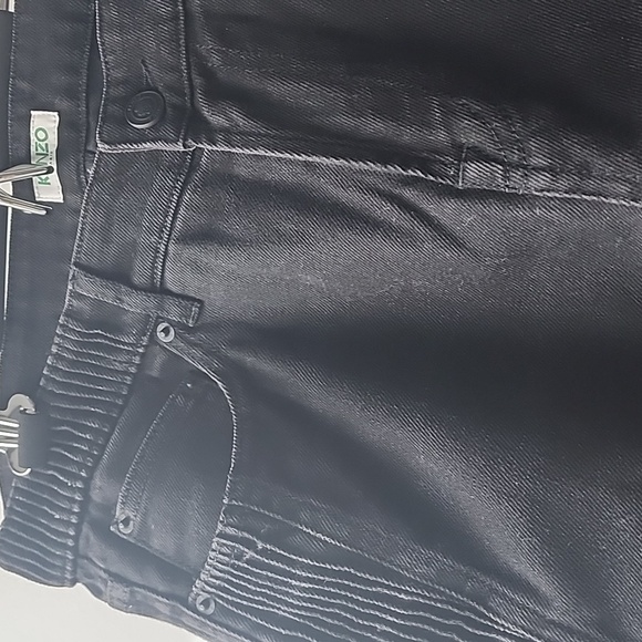 Kenzo Denim Biker Style Cotton Skinny Jeans - Picture 3 of 10